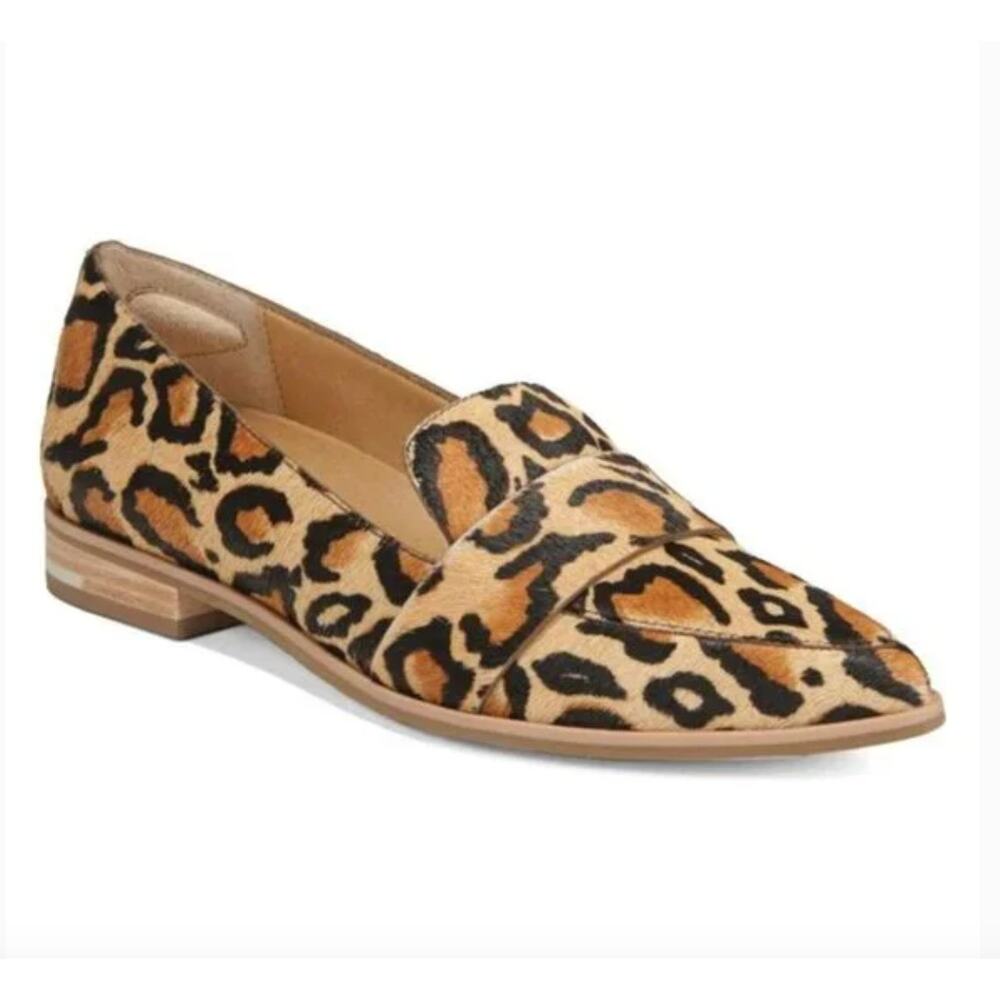Dr. Scholl's Leopard Animal Print Calf Hair Fur Flat Loafers Size 9 NWOT